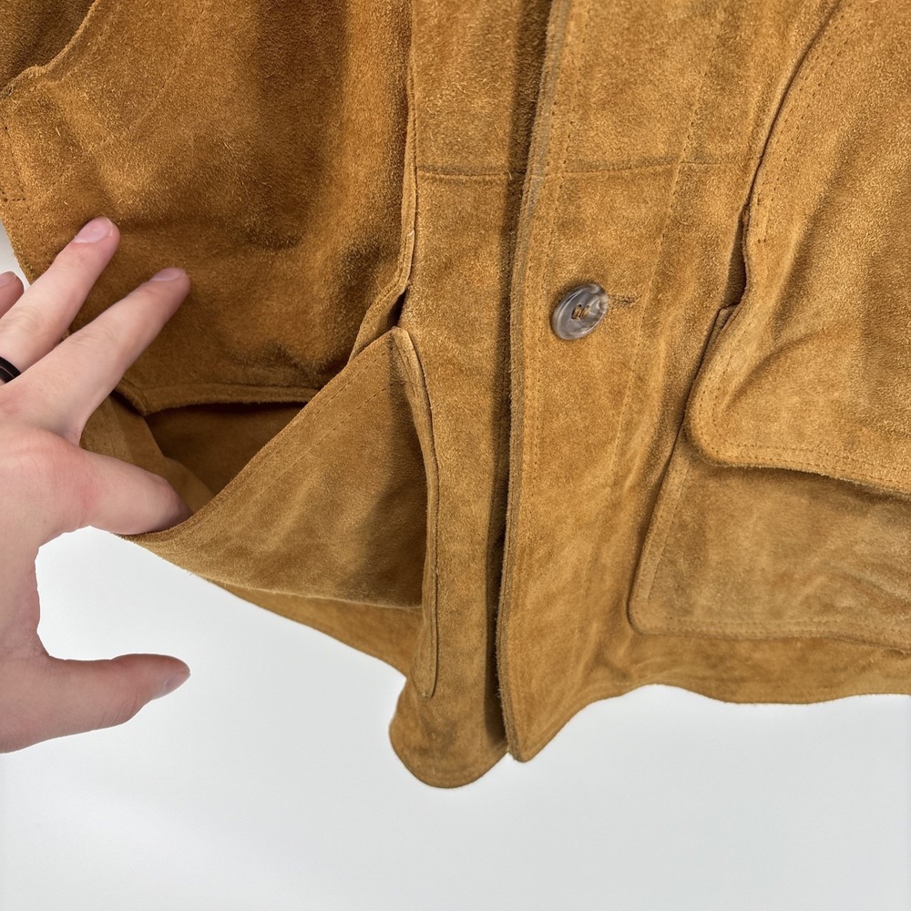 VTG Golden Bear Jacket Mens Large Suede Leather Corduroy Collar Made USA - Picture 7 of 12